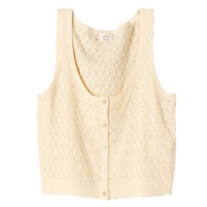 Aritzia Wilfred Sweater Tank Top Butter Yellow M